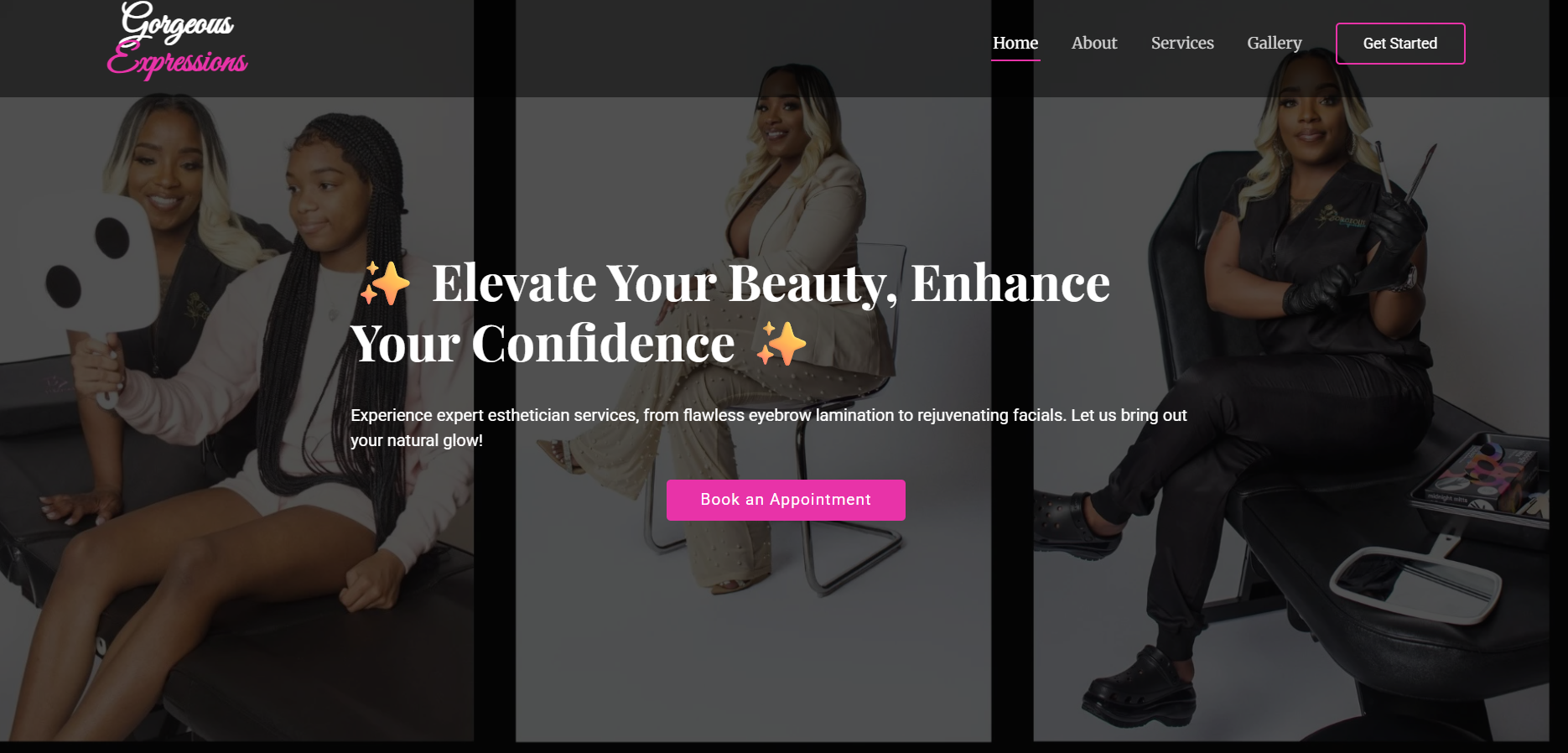 Gorgeous Expressions Website Preview