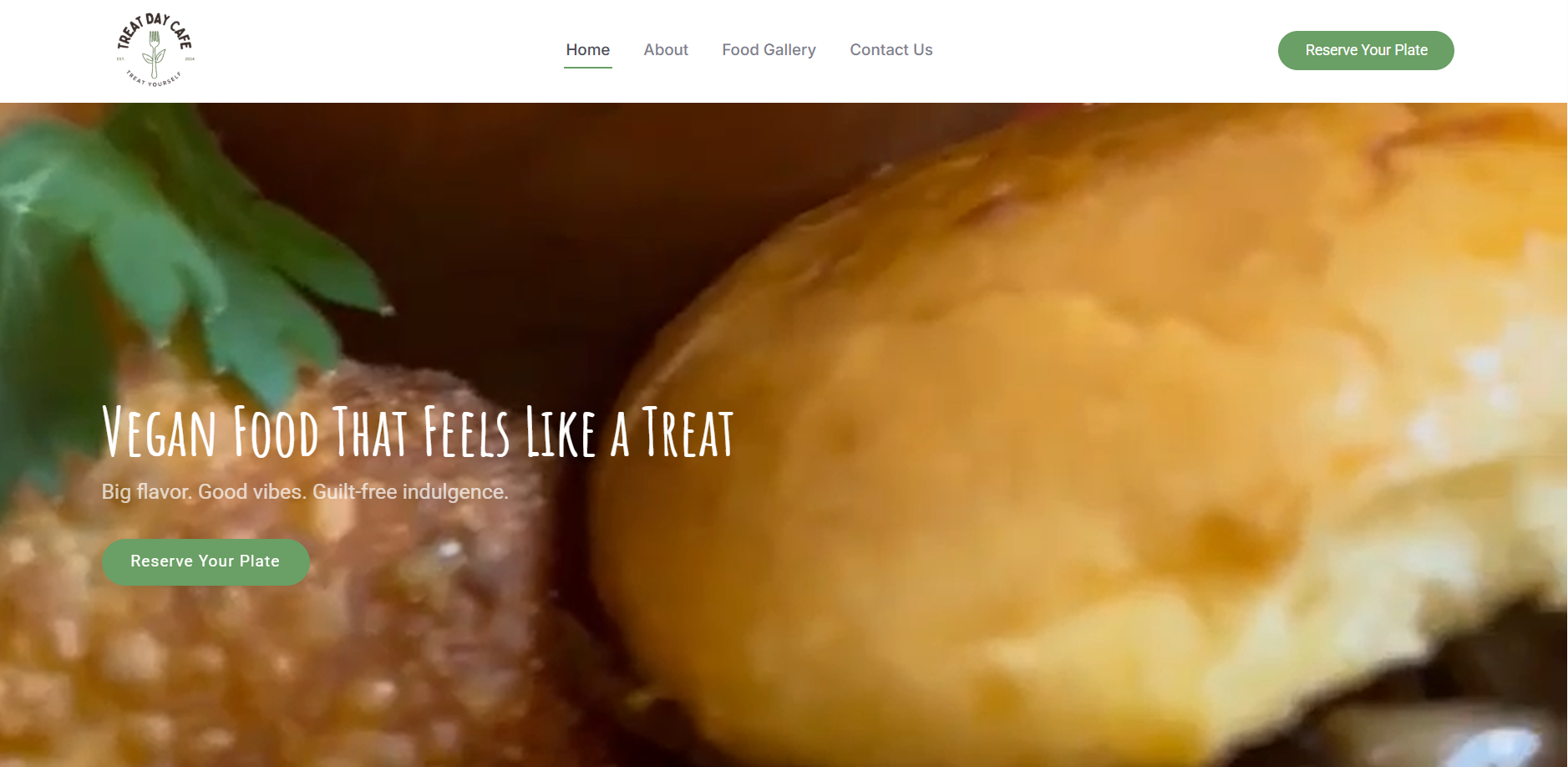 Treat Day Cafe Website Preview